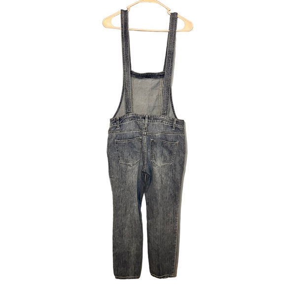 Free People Washed Denim Overalls Medium Wash 27 - Picture 5 of 10